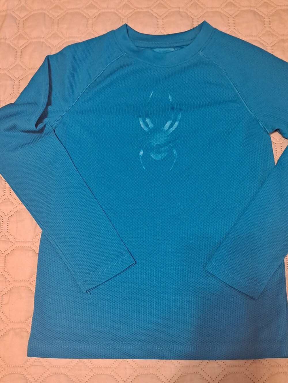 Boys Spyder Brand Teal Long Sleeved Shirt Size 7